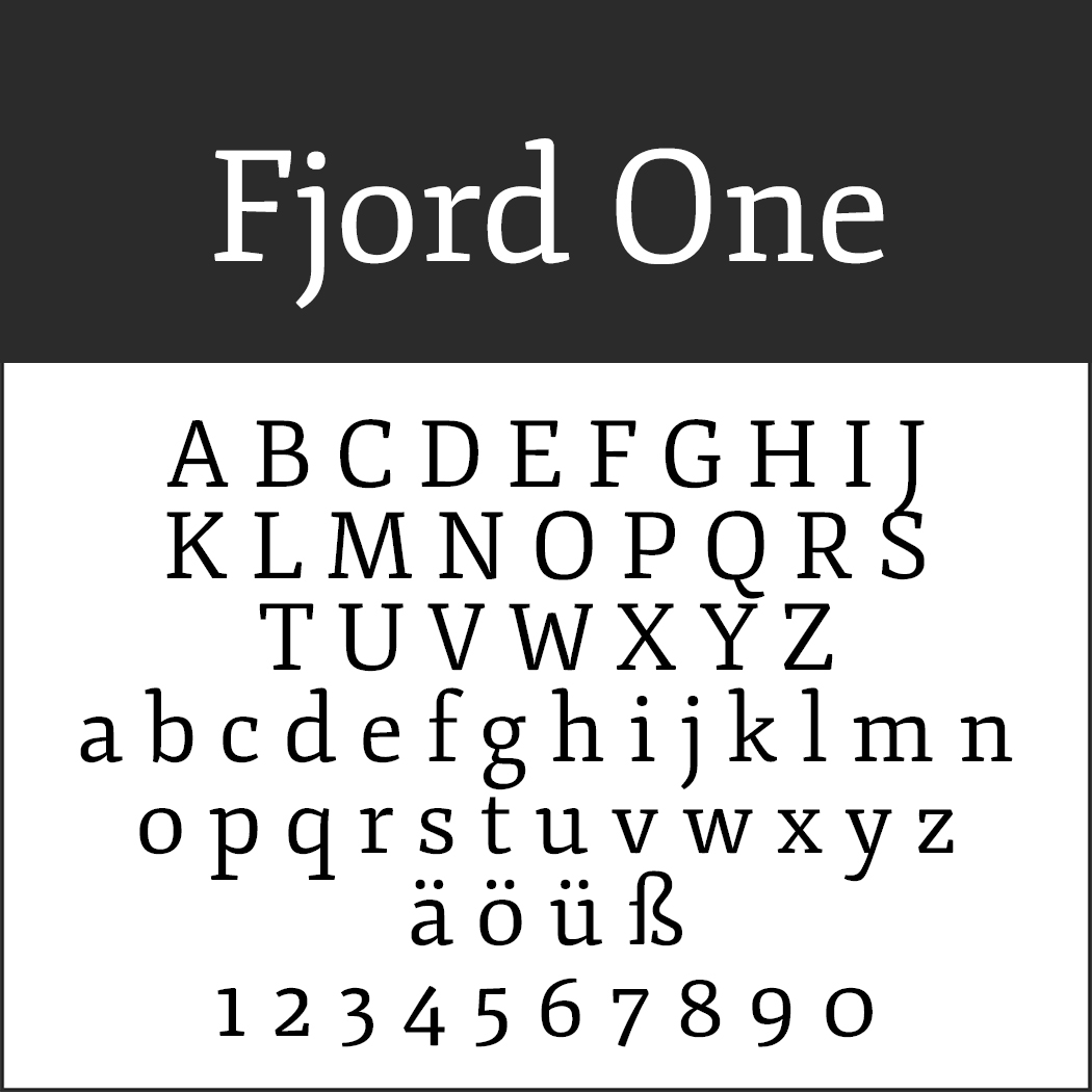 Schöne Schriftarten: "Fjord One"