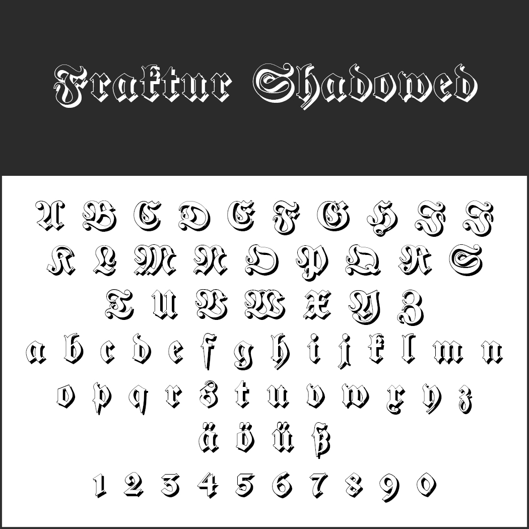 Retro-Fonts: Fraktur Shadowed