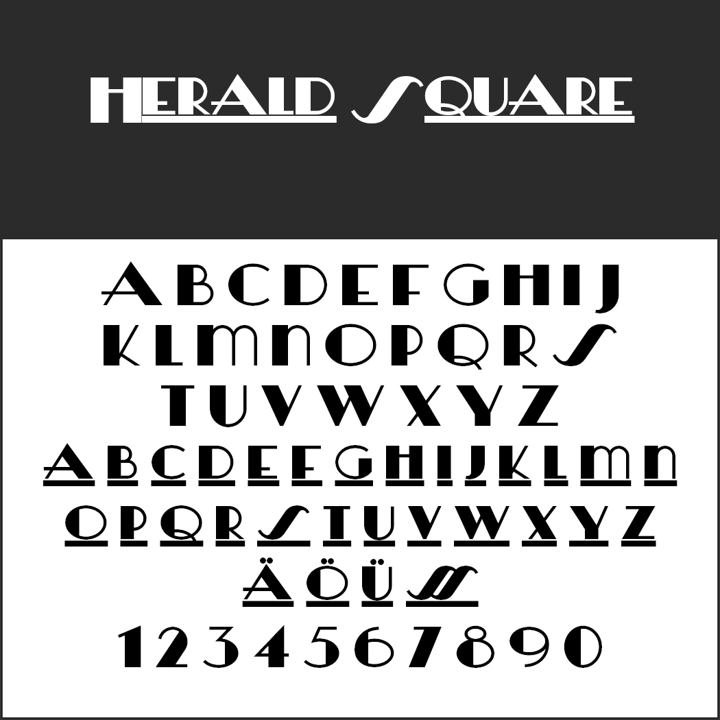 Retro-Fonts: Herald Square