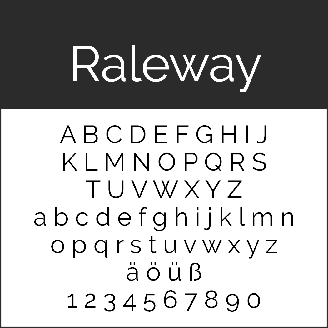 Künstlerische Schrift: Raleway