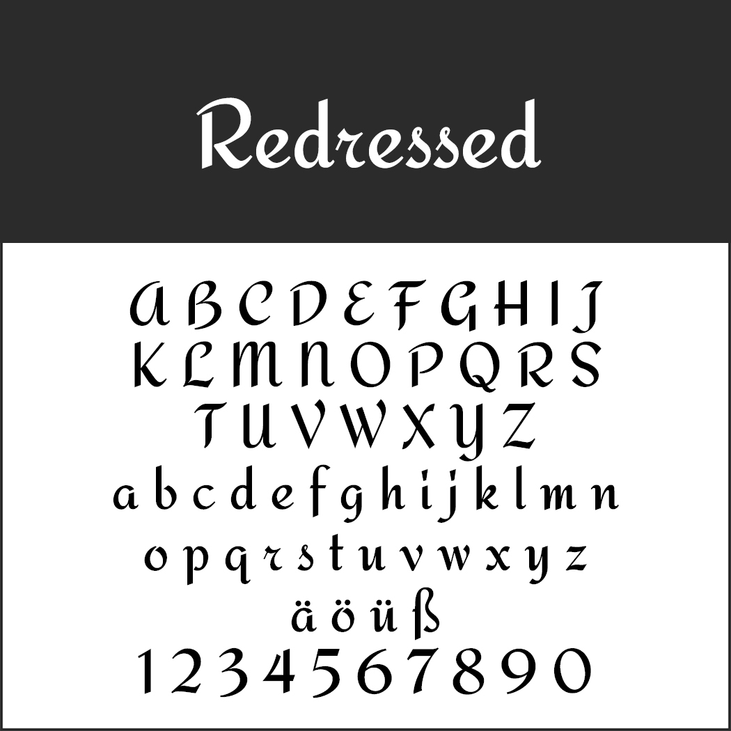 Schöne Handschriftart "Redressed"