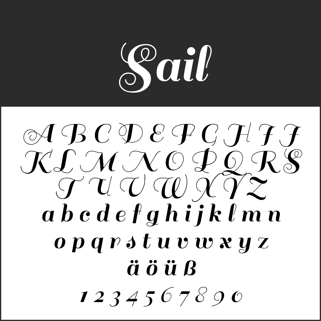 Schöne Schriftarten: "Sail"