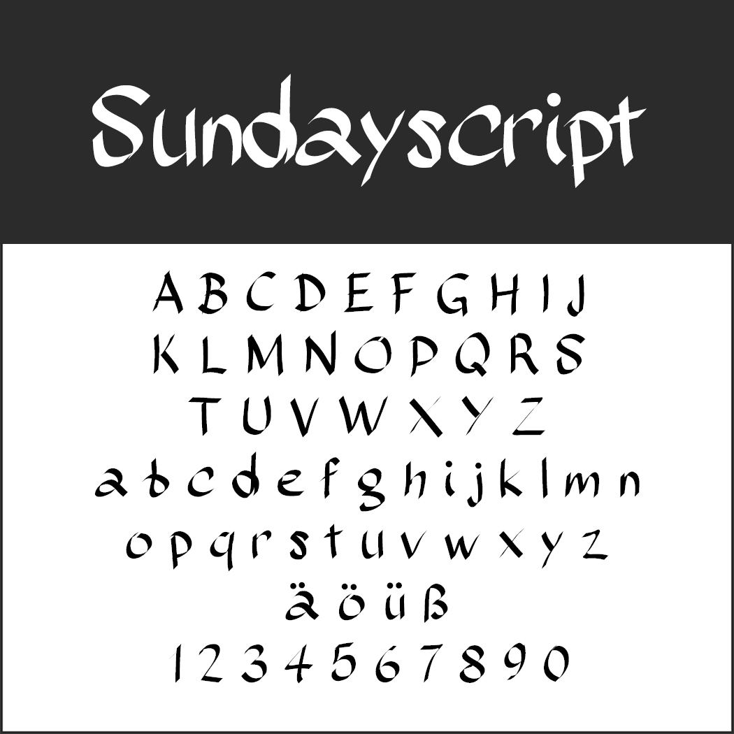 Künstlerische Schrift: Sudayscript