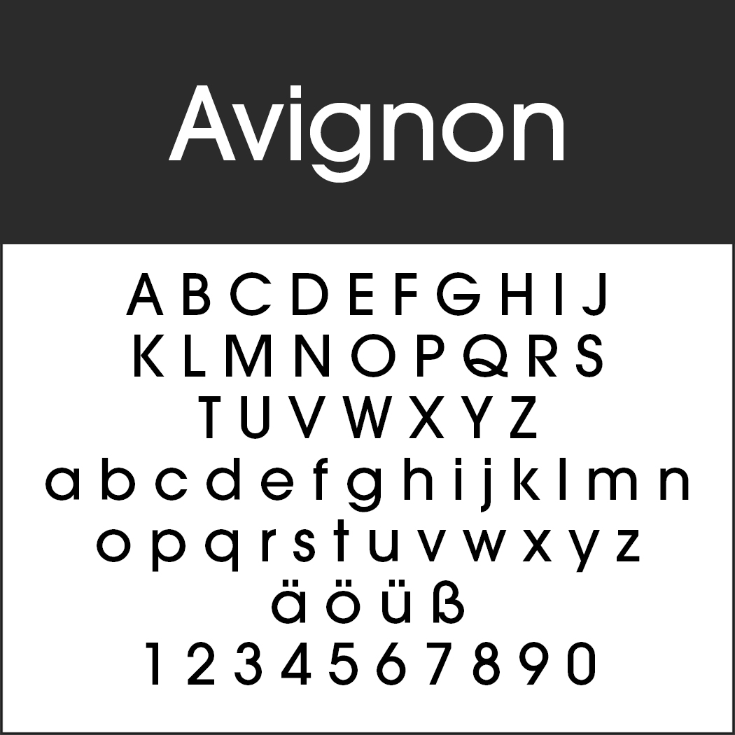 Schriftart 20er Jahre: Avignon