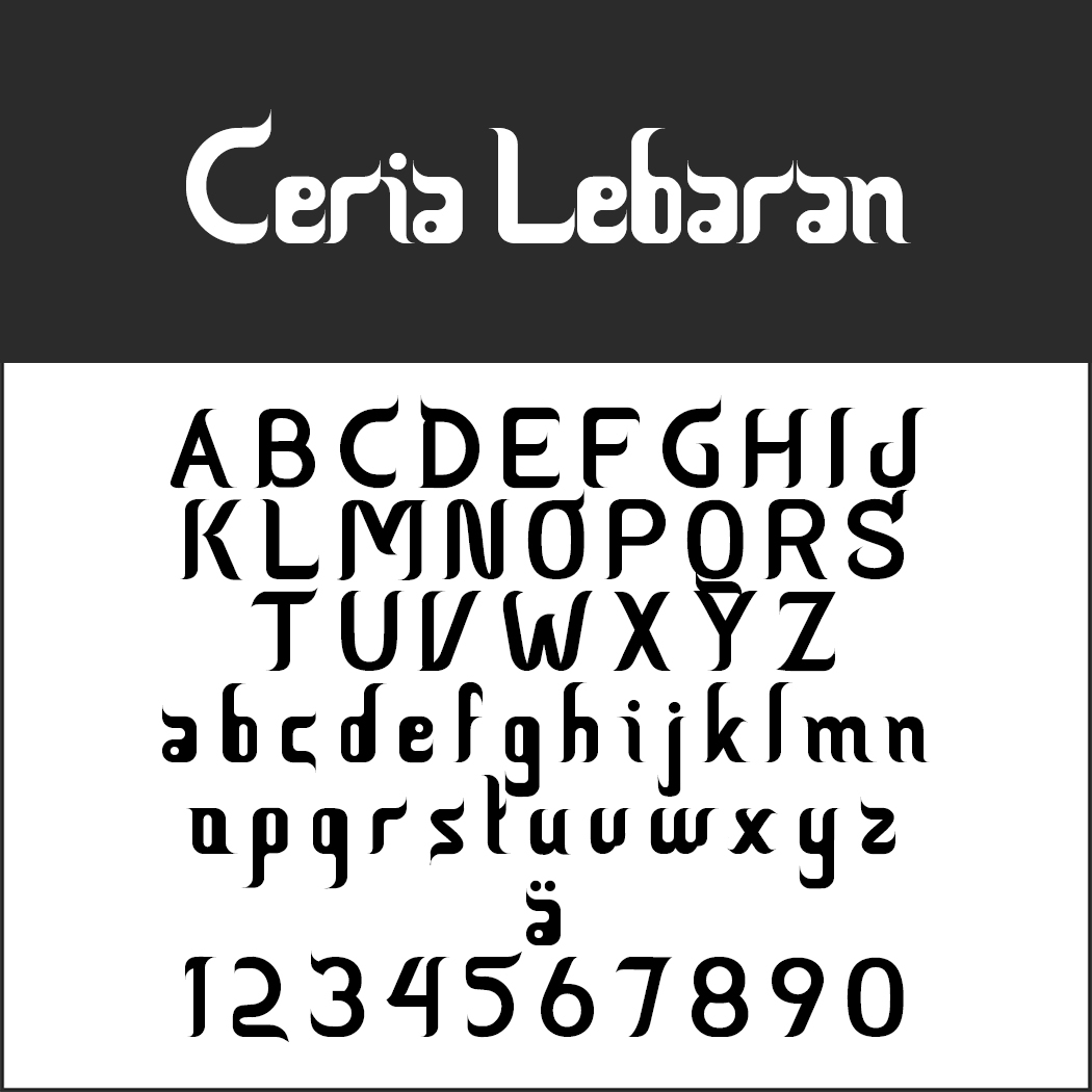 Arabisch anmutender Font Ceria Lebaran (keine echte arabische Schriftart)