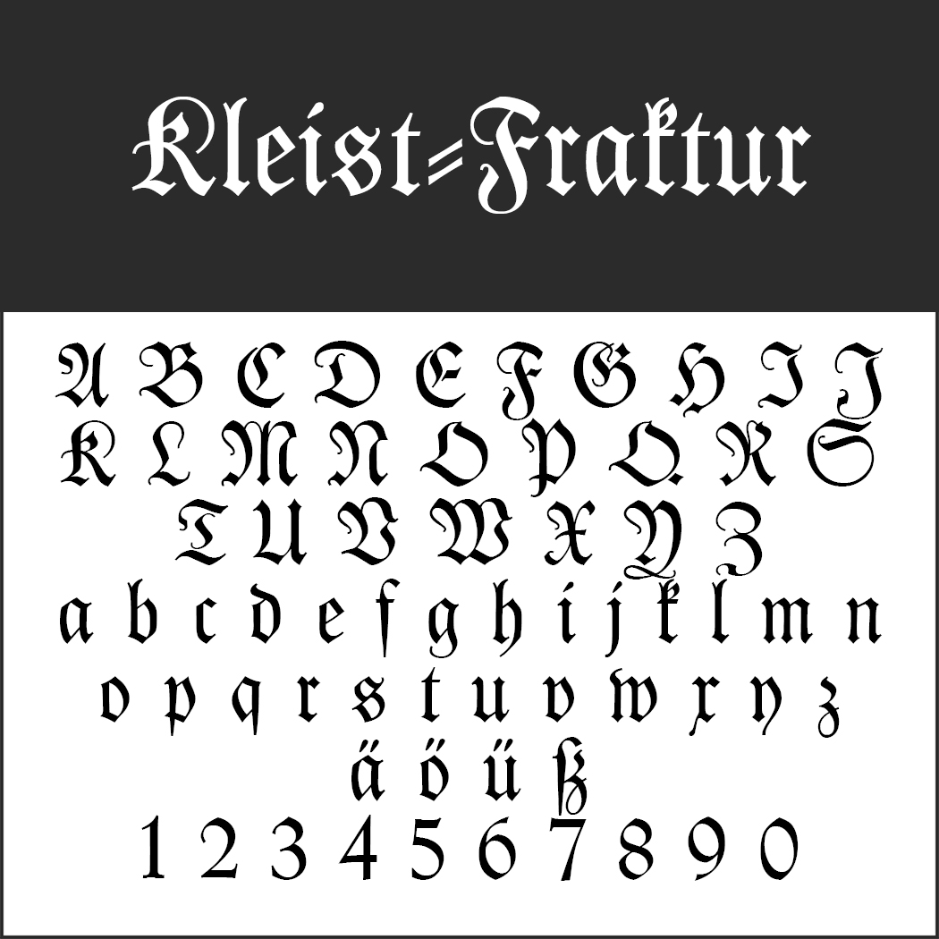 20er Jahre Schrift: Kleist-Fraktur