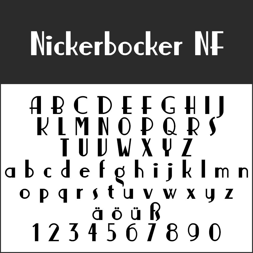 1920er Schrift: Nickerbocker NF