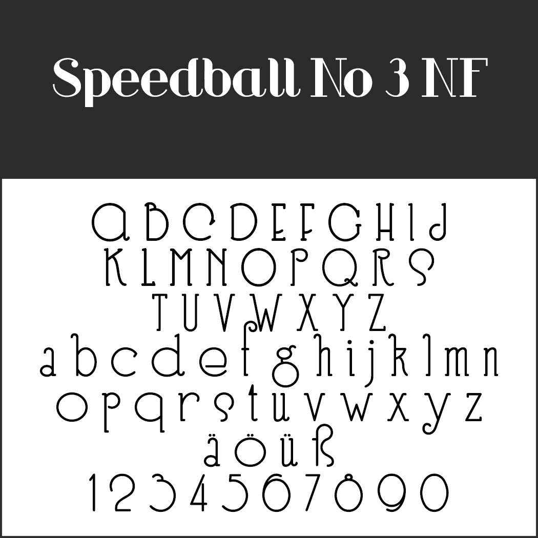 1920er Schrift: Speedball No 3 NF