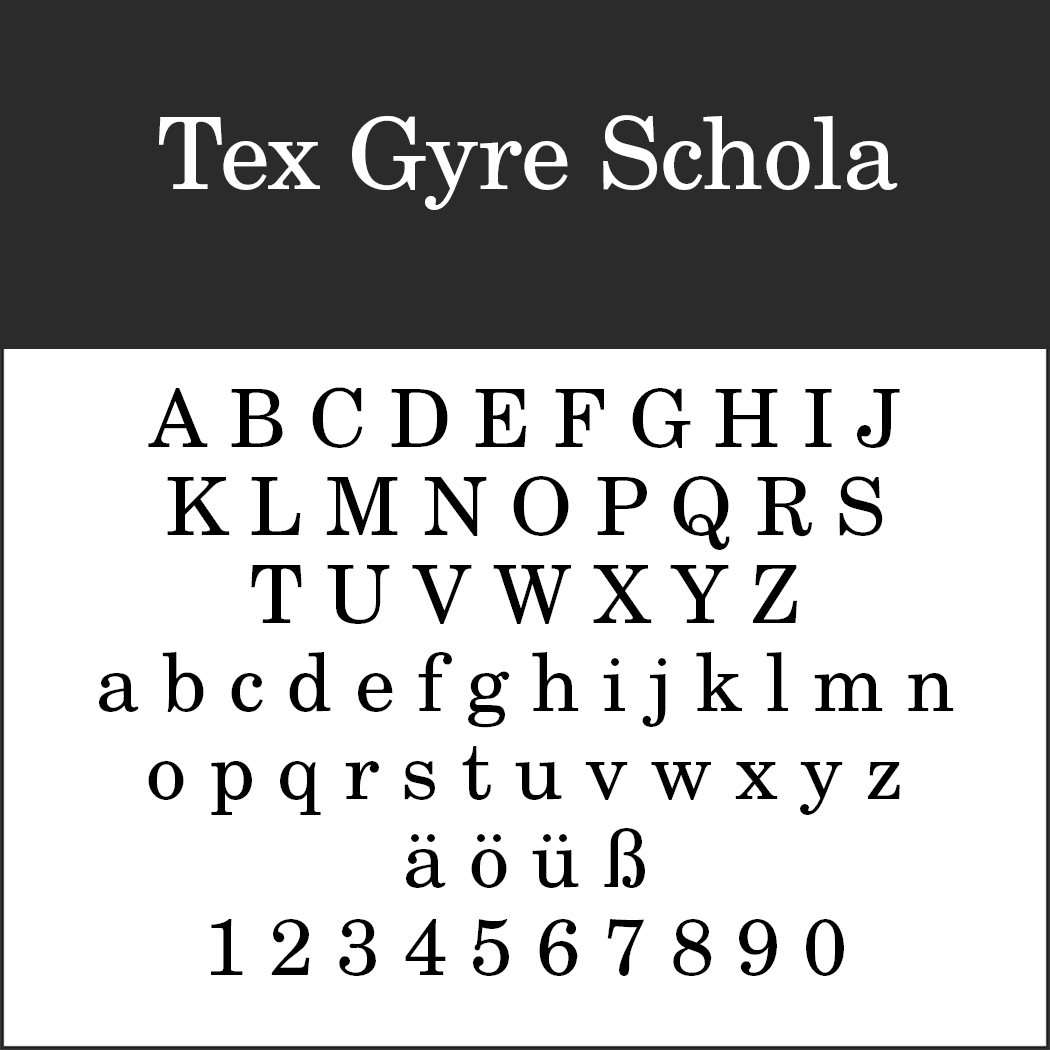 Schriftart 20er Jahre: Tex Gyre Schola