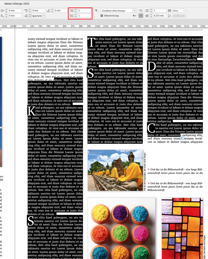 Beispiel: Magazinbeitrag in InDesign