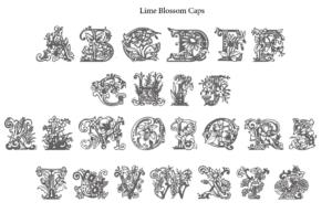 Initialschrift: Lime Blossom Caps