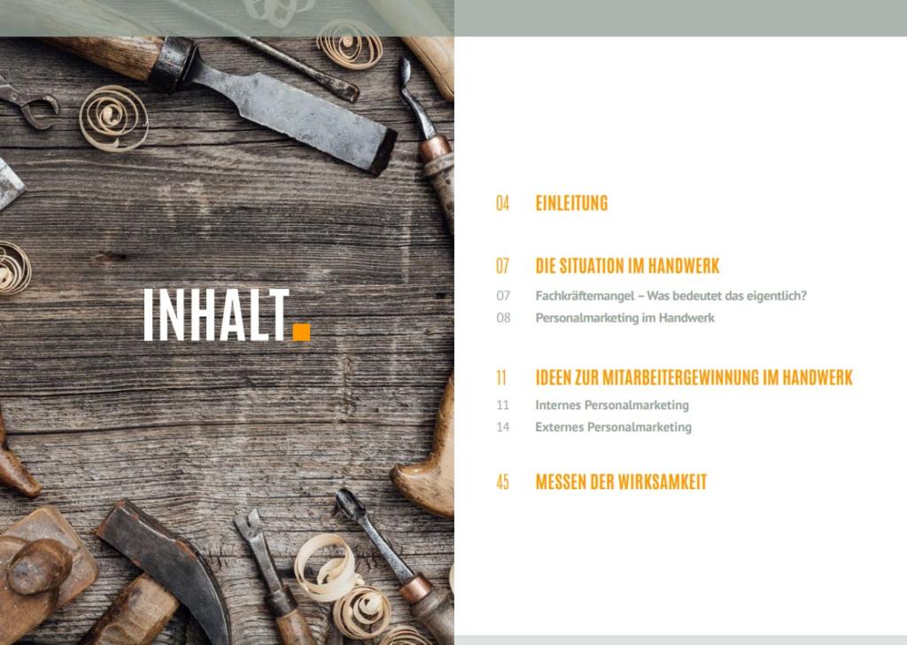 Grafische Darstellung des Inhaltsverzeichnis eines Whitepapers