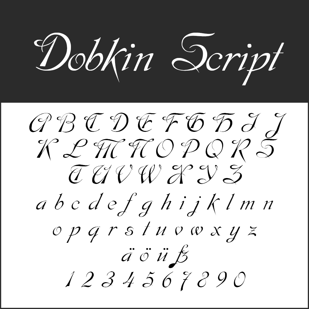 Edle Schriftart: Dobkin Script