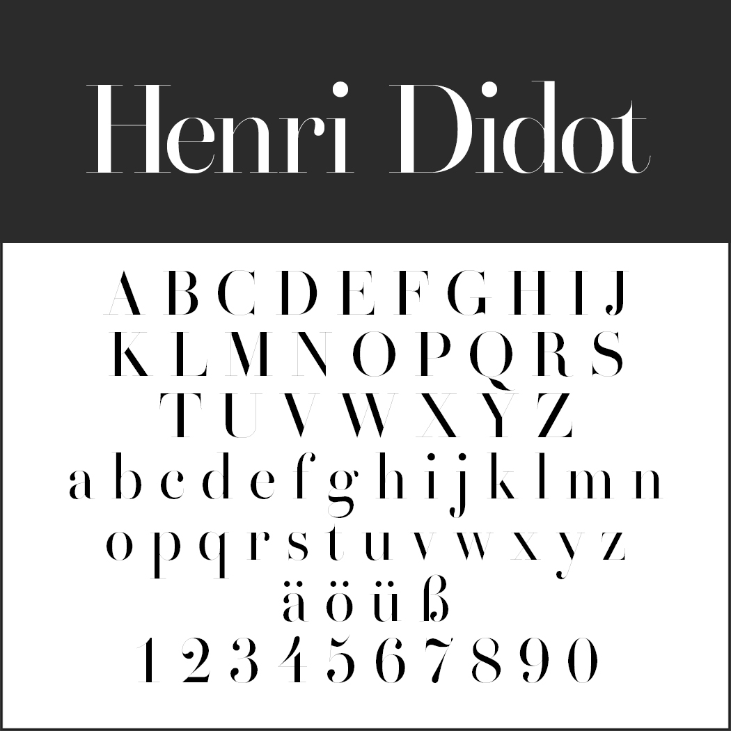 Edle Schriftart: Henri Didot