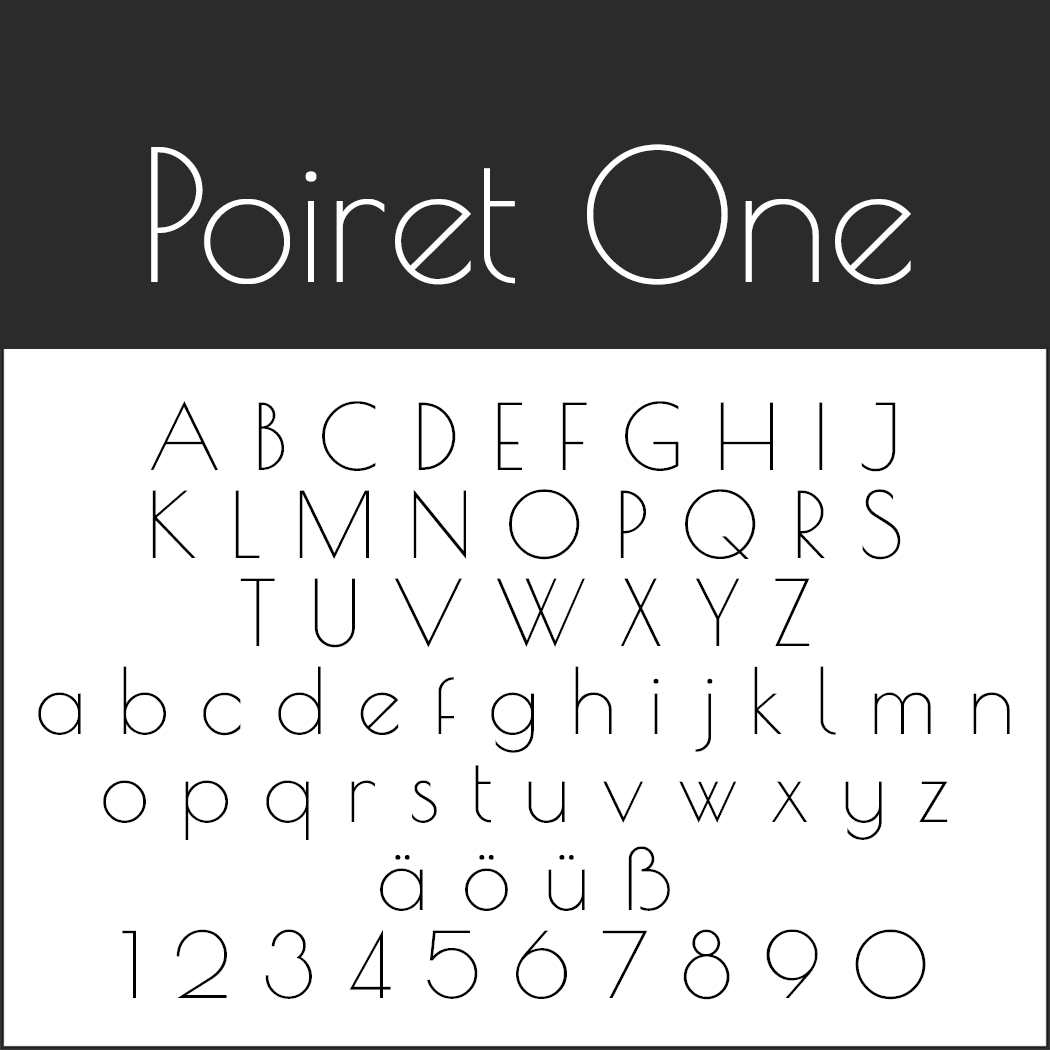 Edle Schriftart: Poiret One