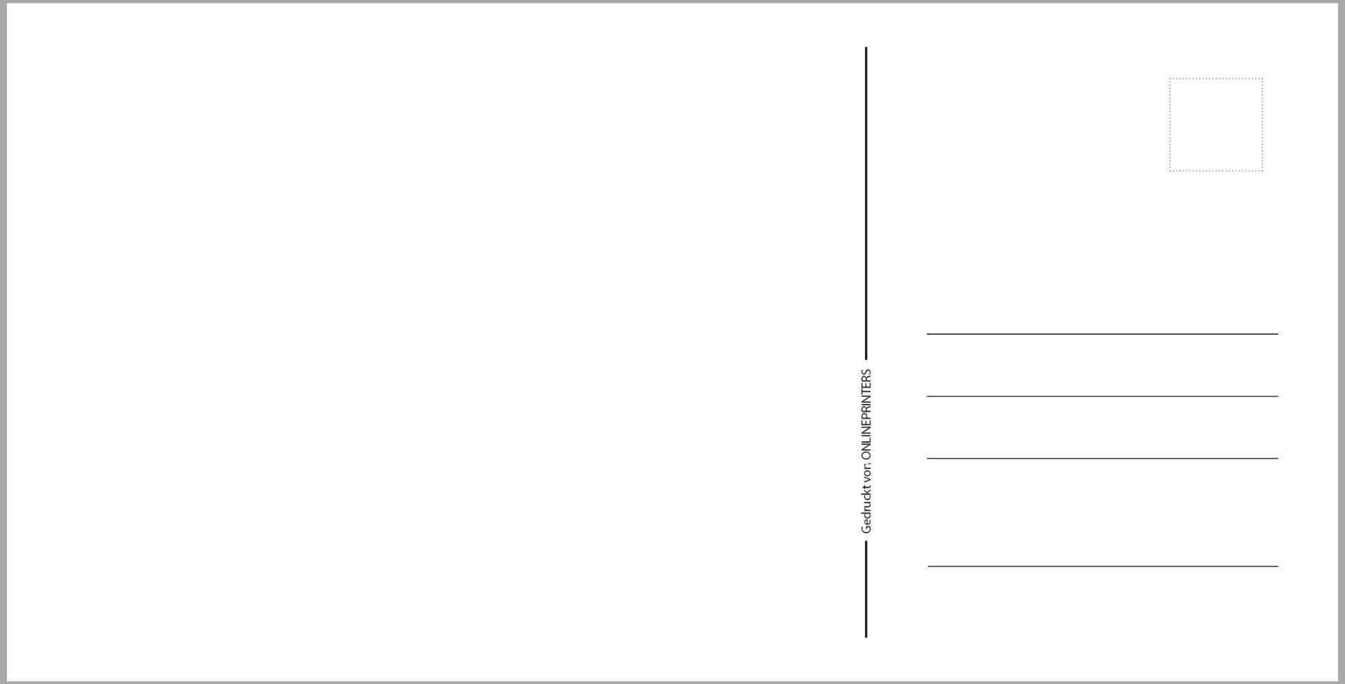 Postkarten Formate & genaue Größen » Perfekte Rückseiten Vorlagen
