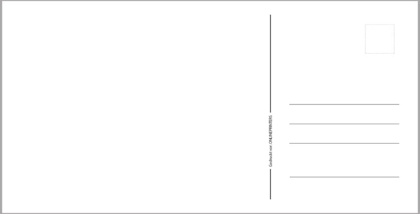 Postkarten Formate & genaue Größen » Perfekte Rückseiten Vorlagen