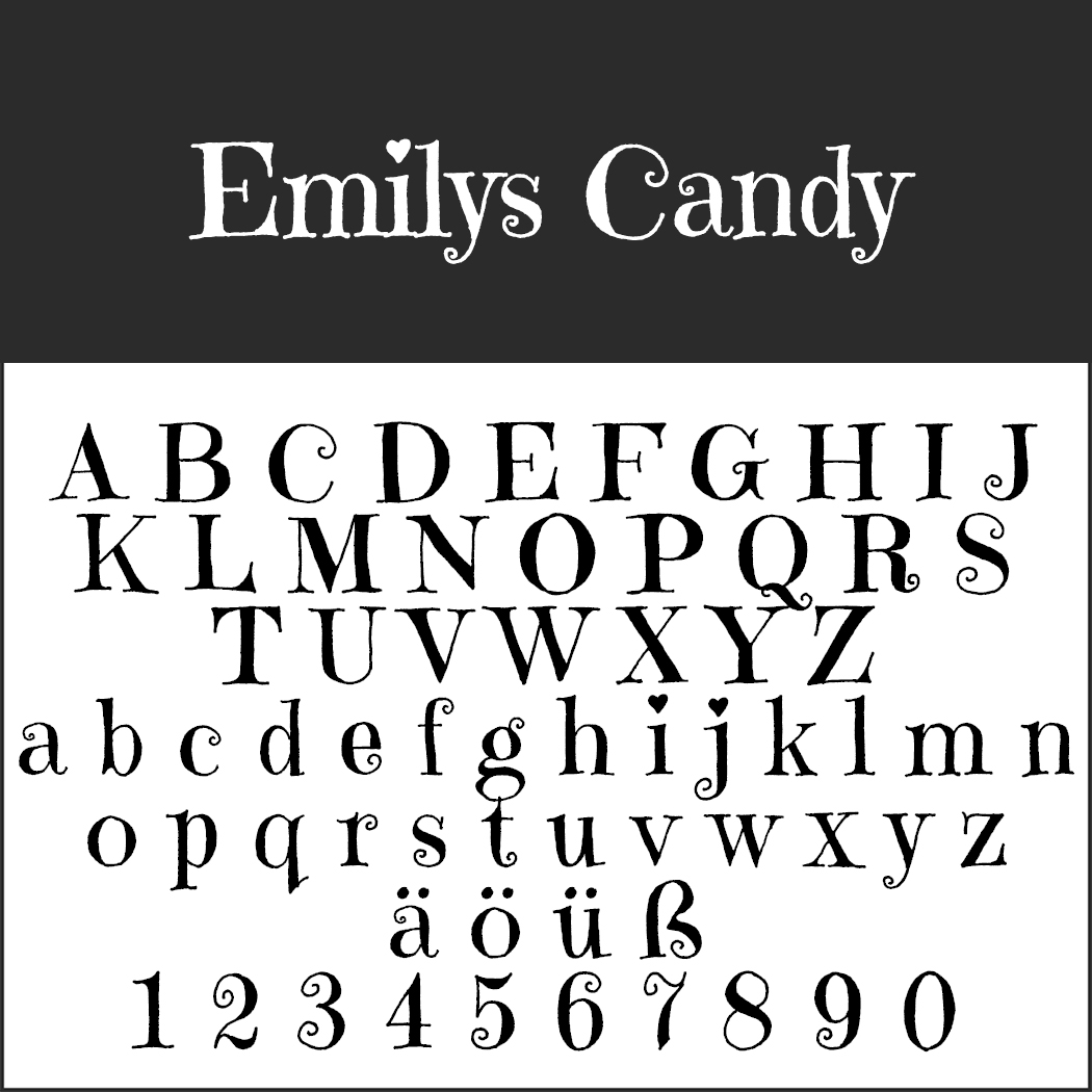 Font Template Emilys Candy