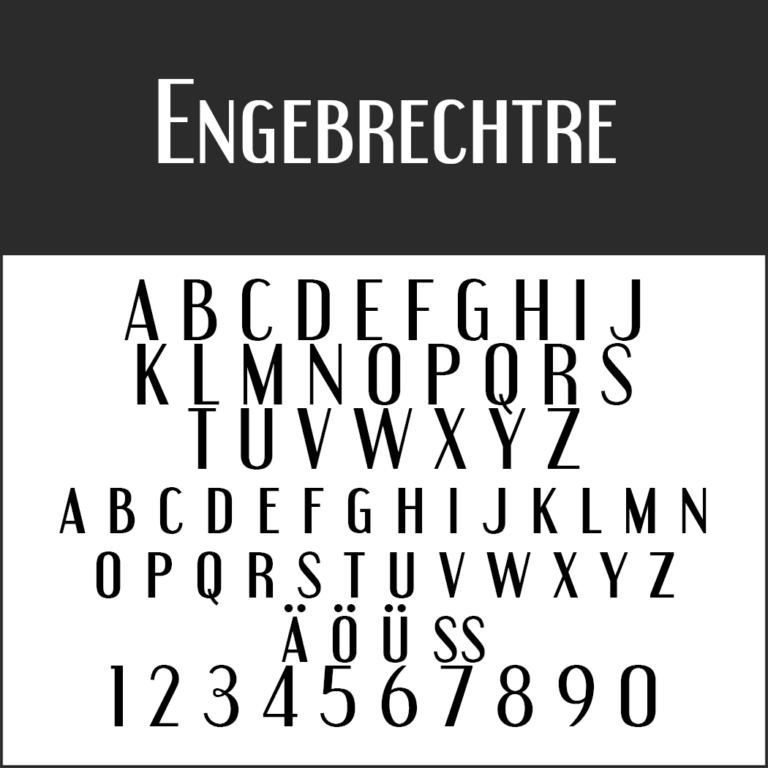 Schriftart Großbuchstaben: Simple aber definitv ein Blickfang