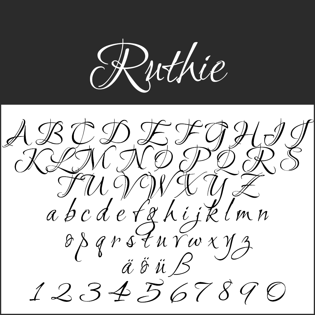 Font Template Ruthie