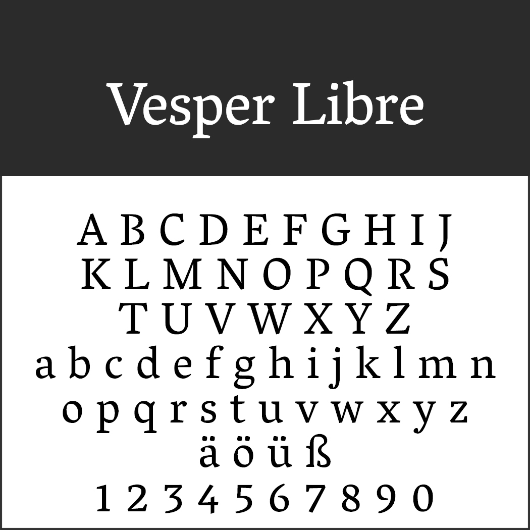 Romantische Schriftart - Vesper Libre