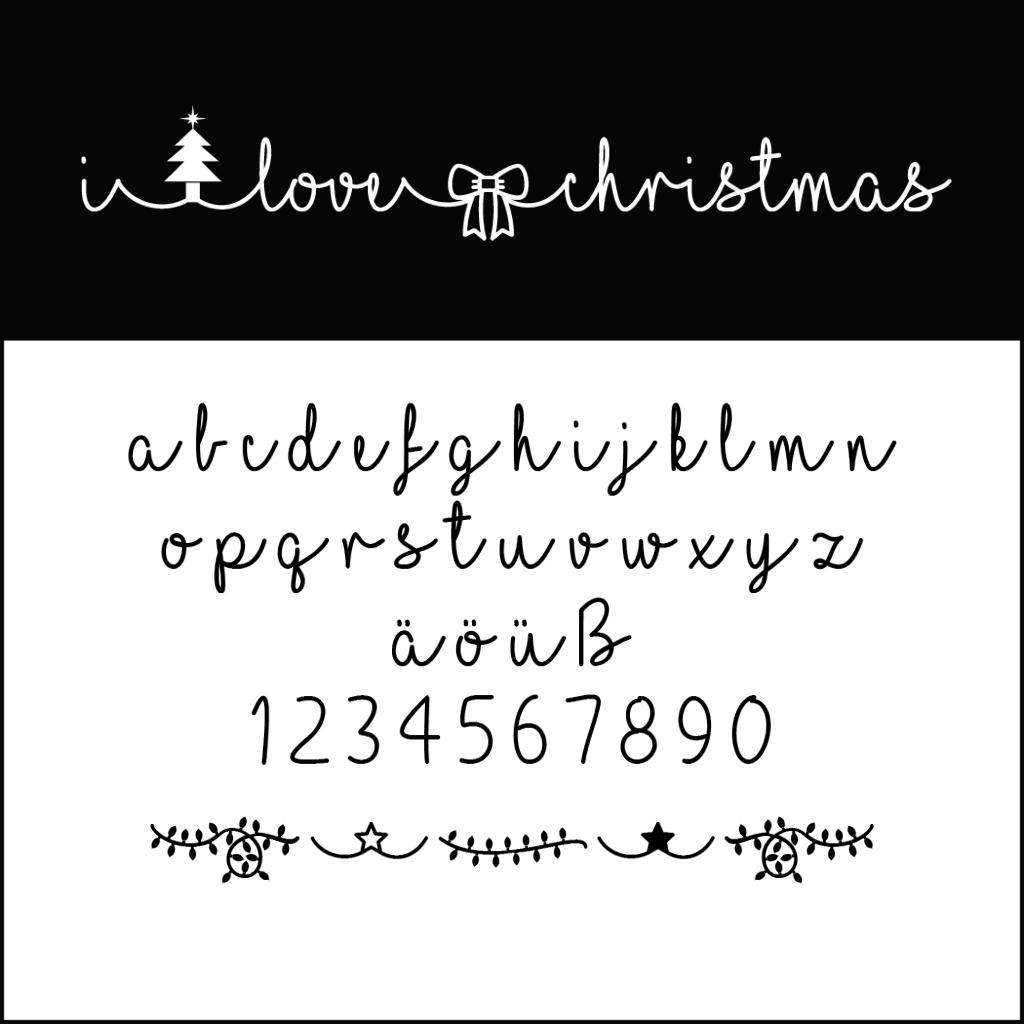 Christmas Fonts: I love christmas