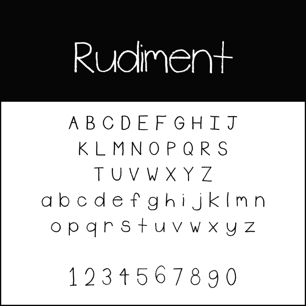 Christmas Fonts: Rudiment