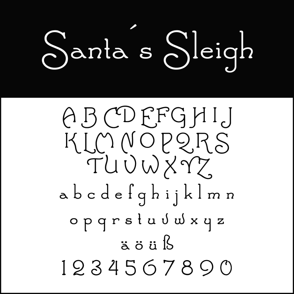 Christmas Fonts: Santas Sleigh