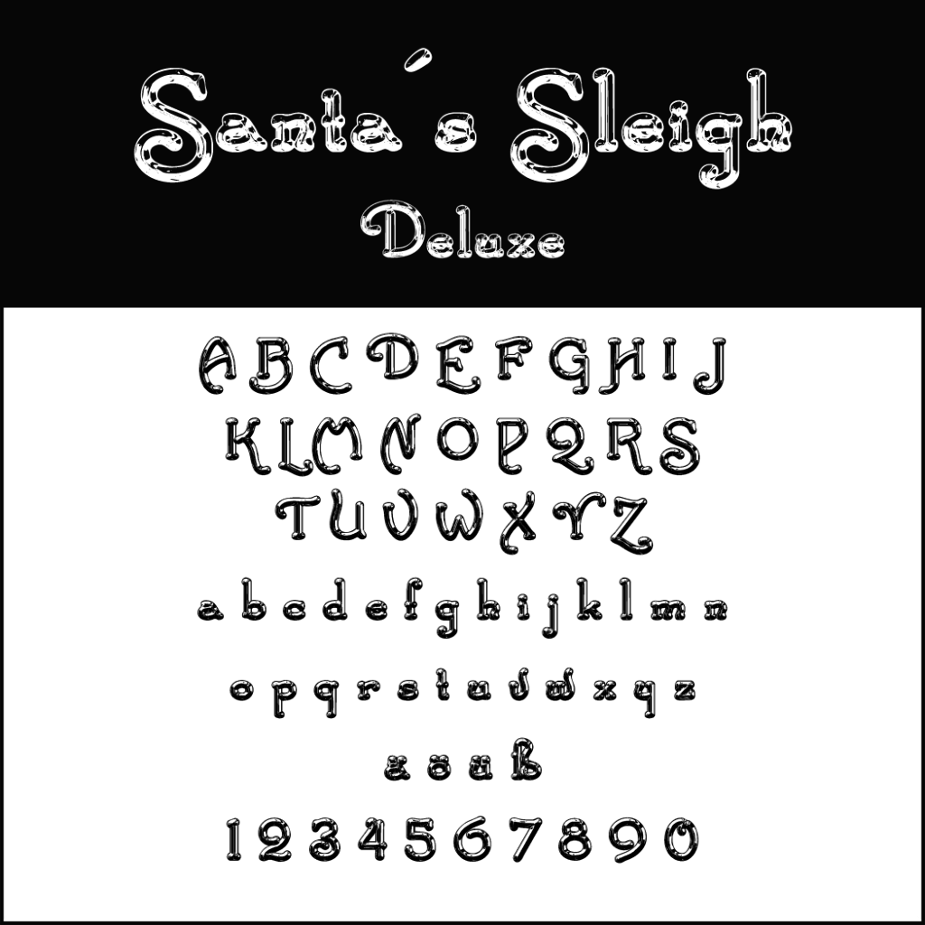 Christmas Fonts: Santas Sleigh Deluxe