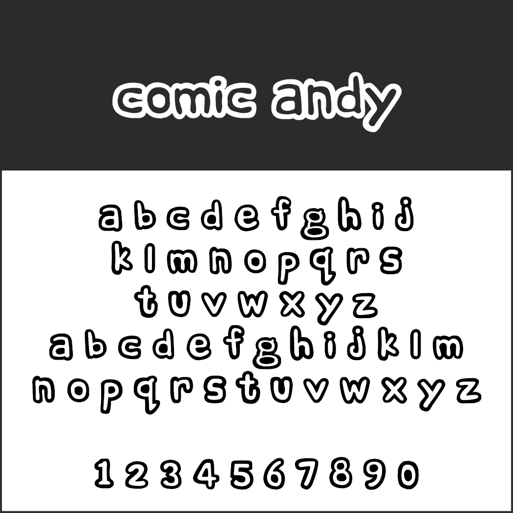 Comic-Schriftart: Comic Andy