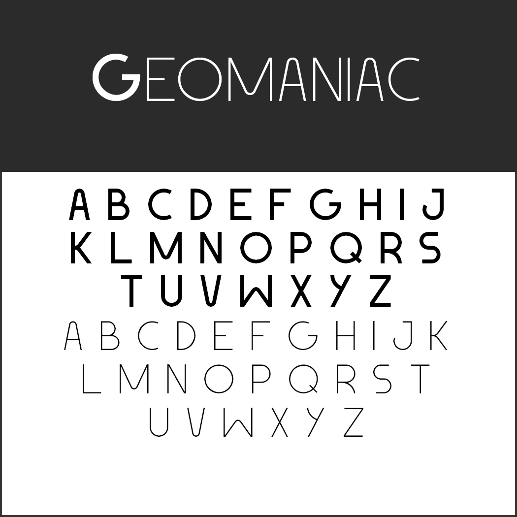 Schriftart Bauhaus Geomaniac