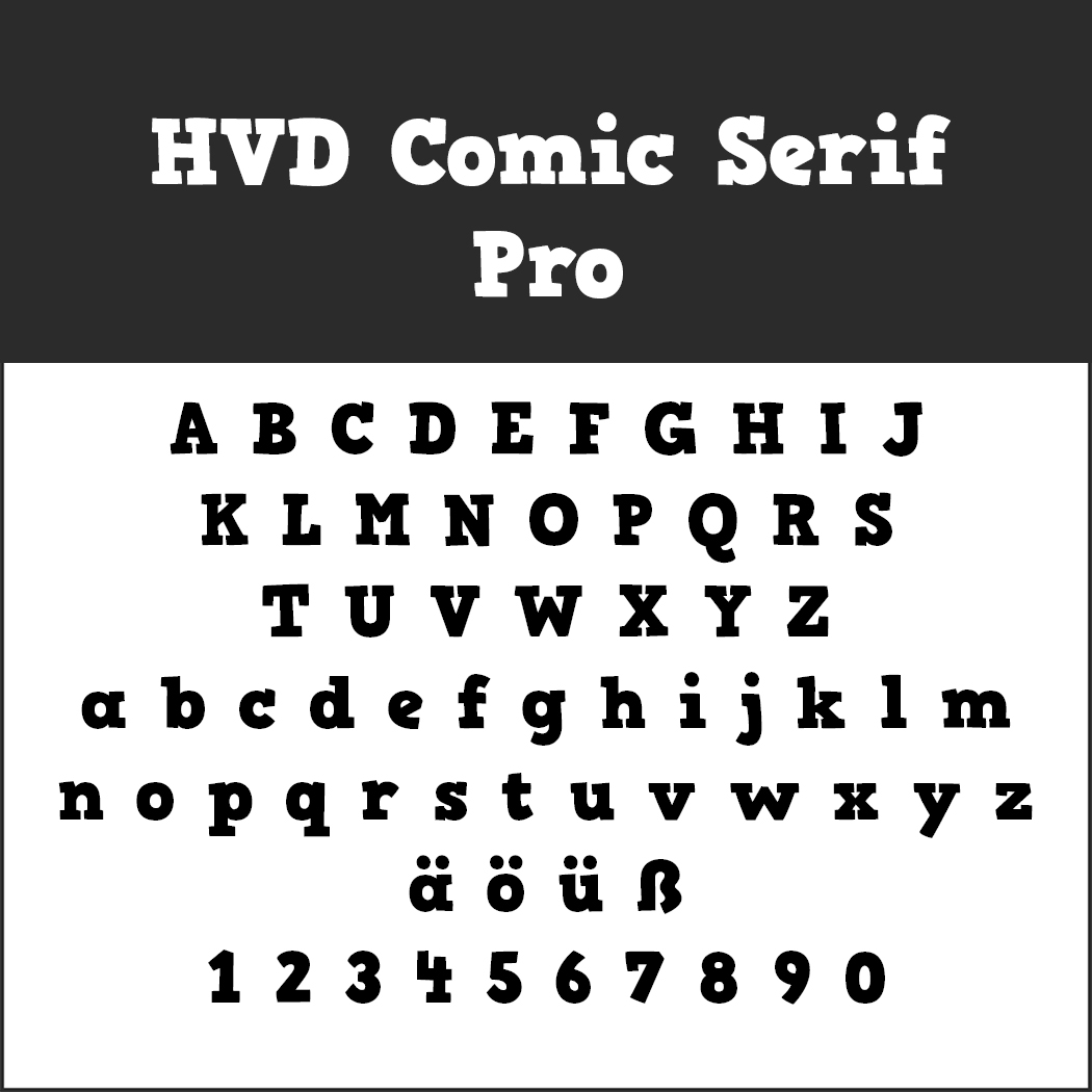 Comic-Schriftarten: HVD Comic Serif Pro