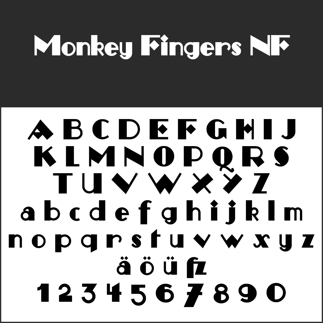 Schriftart: Monkey Fingers NF