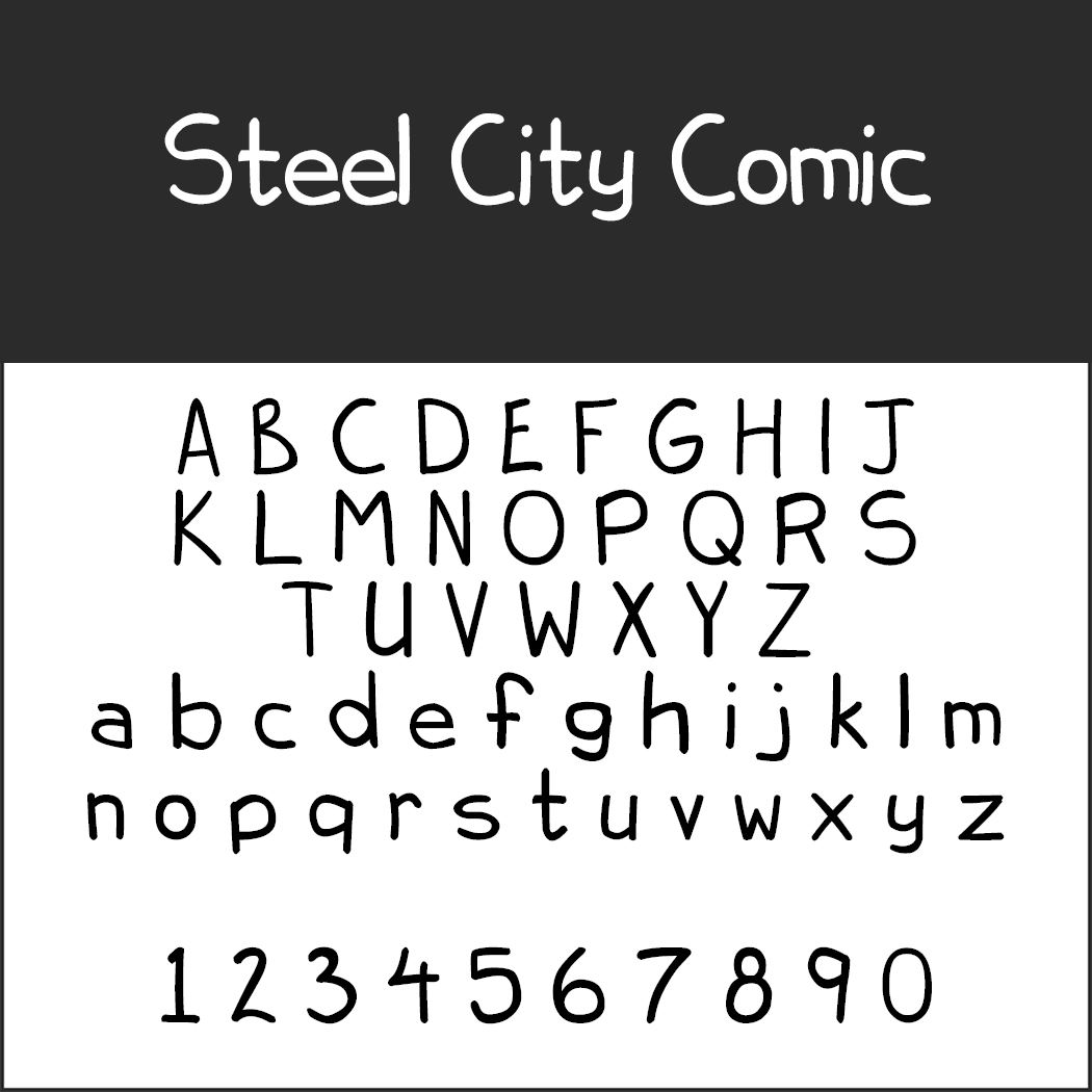 Comic-Schriftarten: Steel City Comic