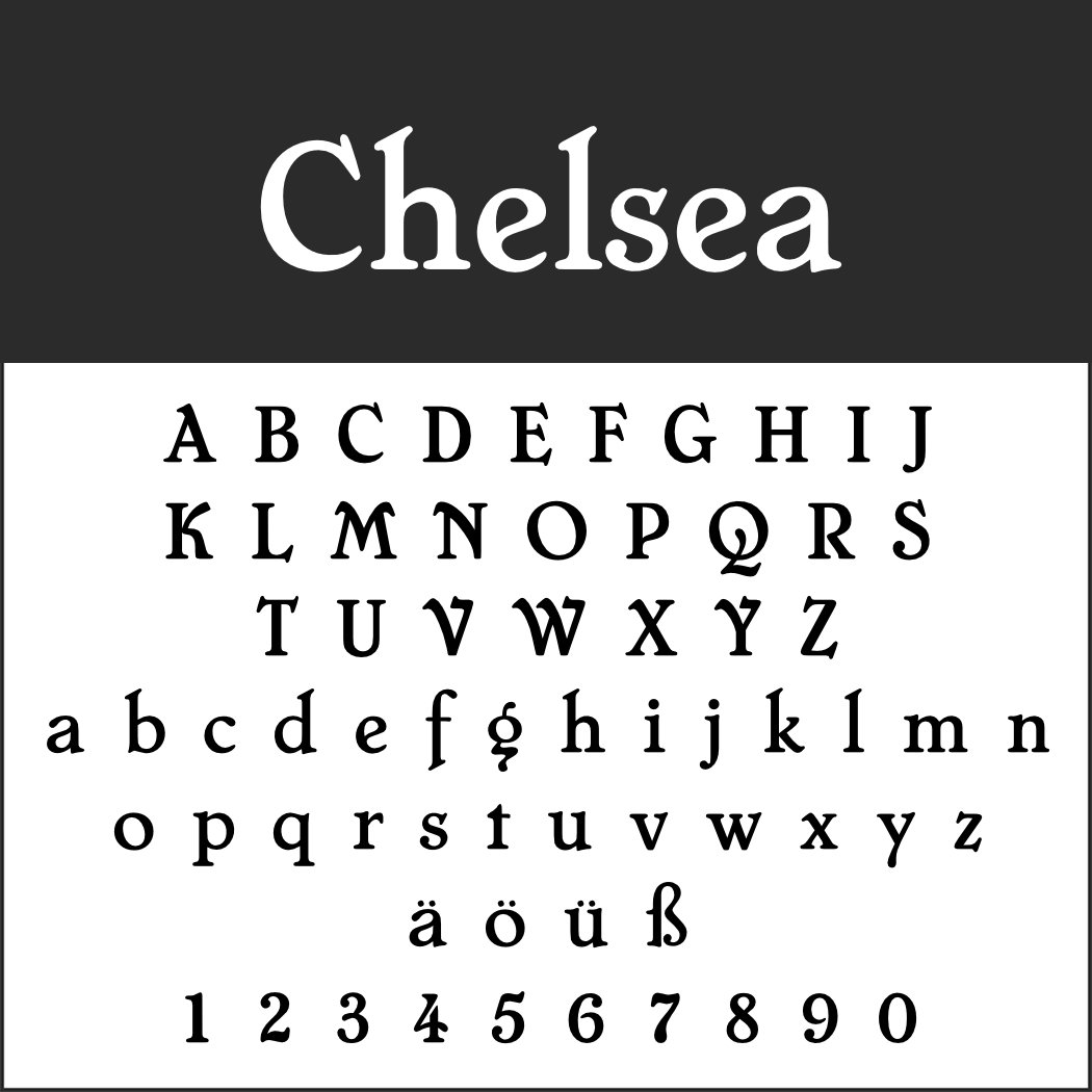 Schrift: Chelsea