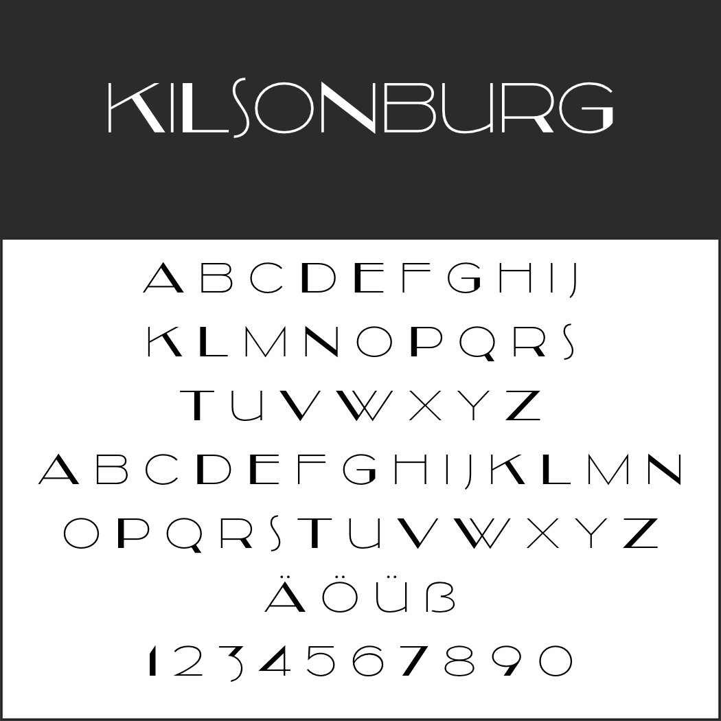 Art déco Schriftart: Kilsonburg