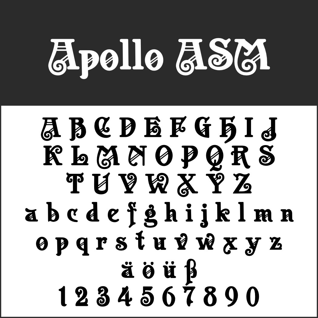 Jugendstil-Font: Apollo ASM