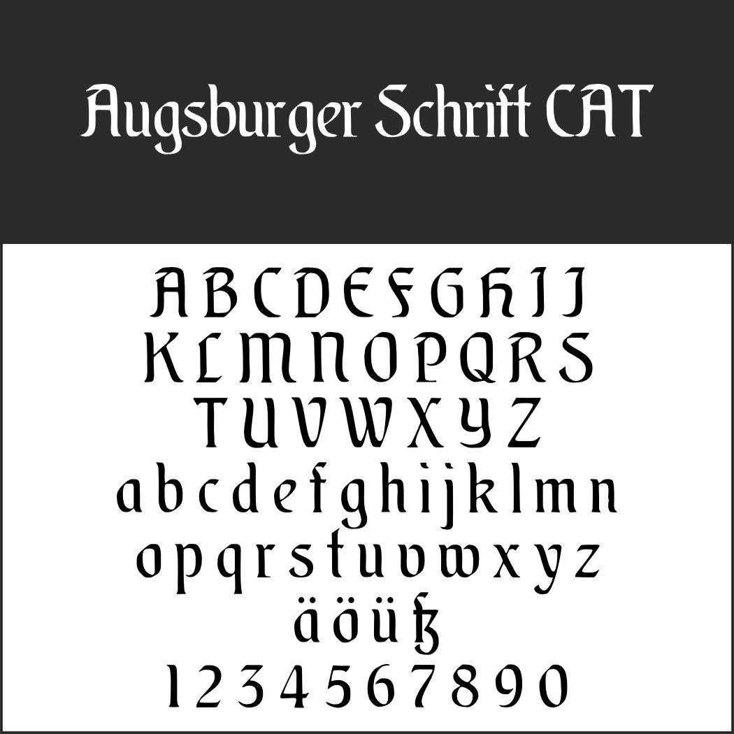 Art nouveau Font: Augsburger Schrift CAT
