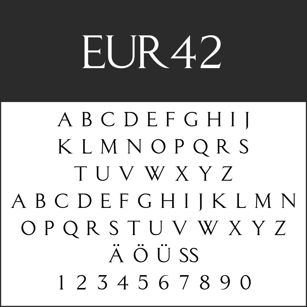 Schriftart: EUR42