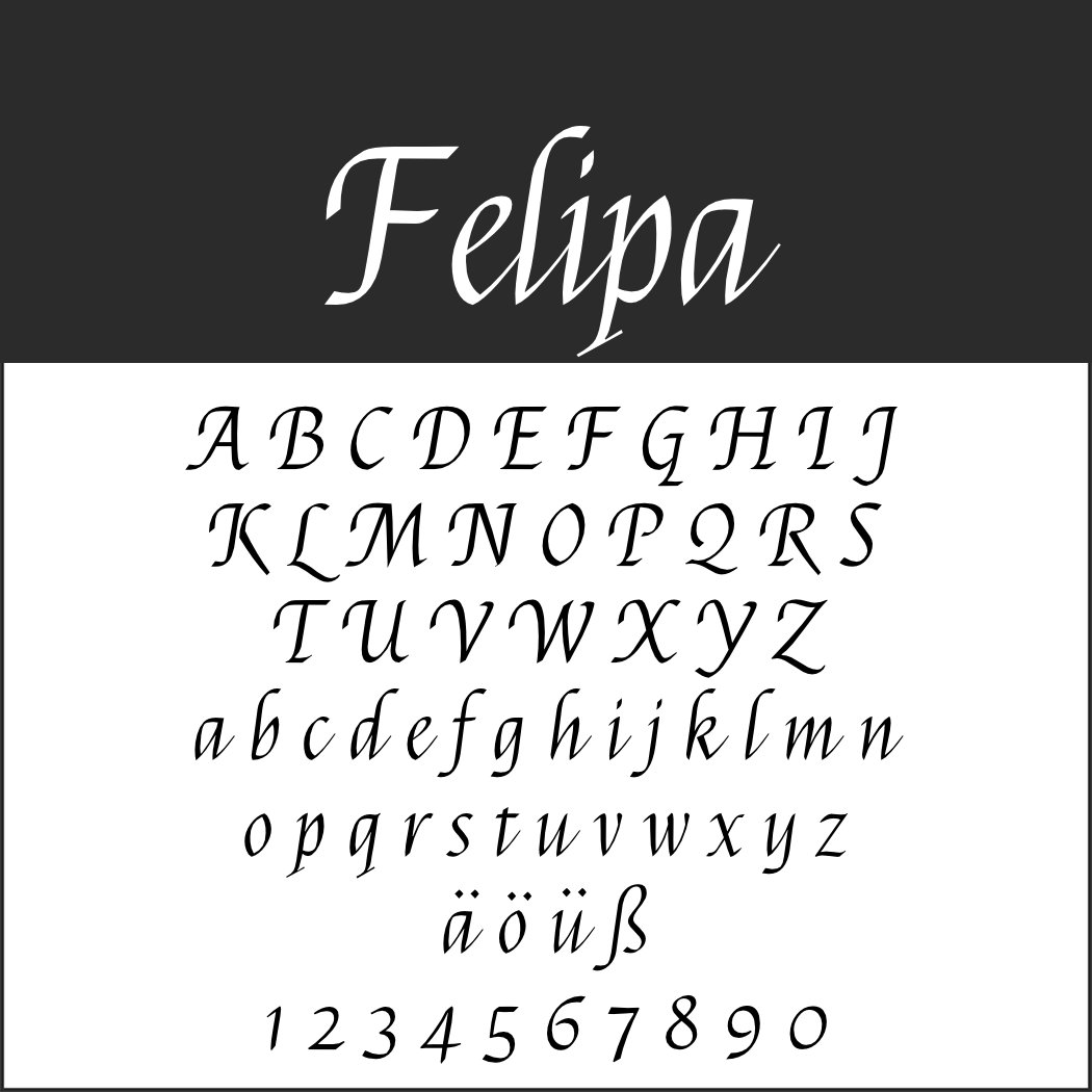 Italienische Schrift: Felipa