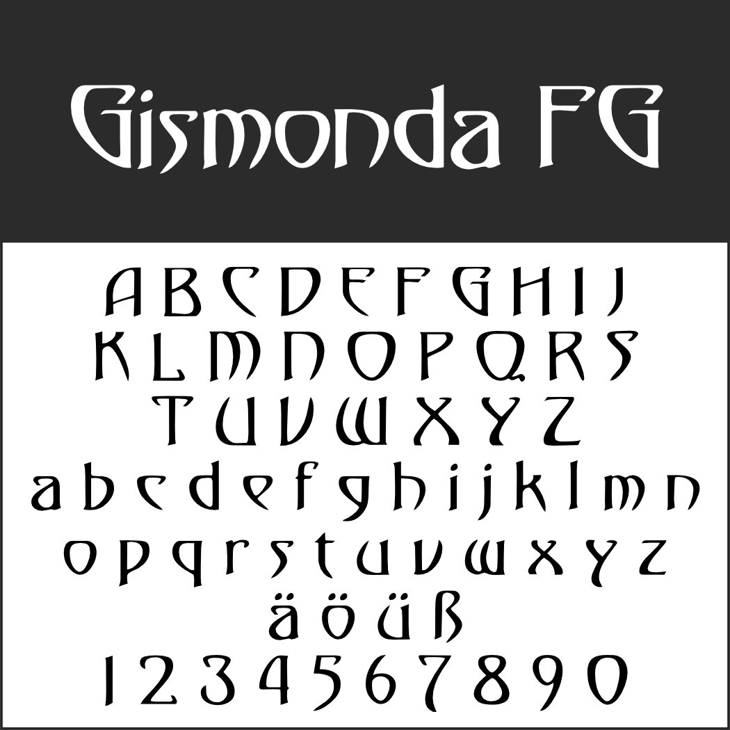 Jugendstilschrift: Gismonda FG