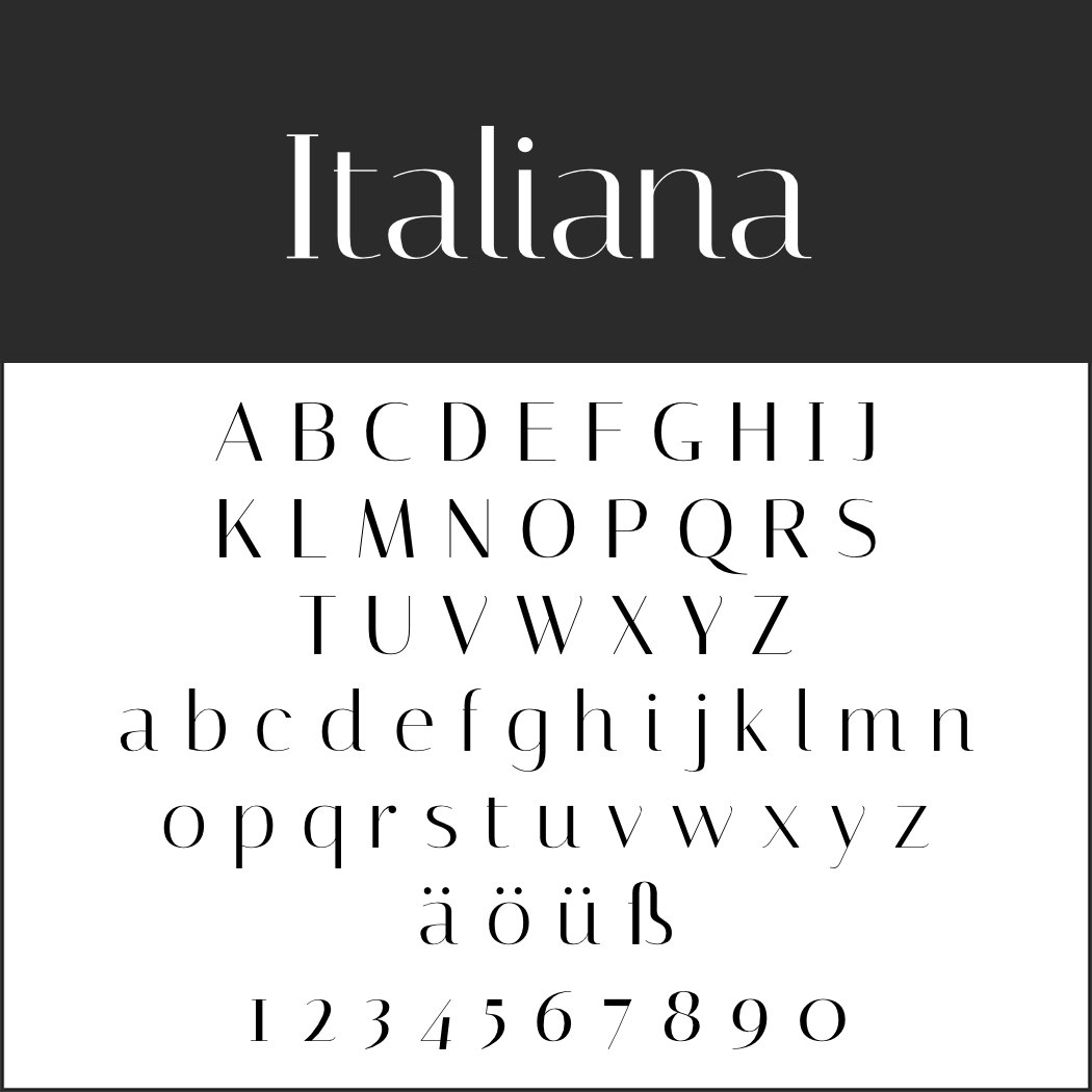 Italienische Kalligrafie: Italiana