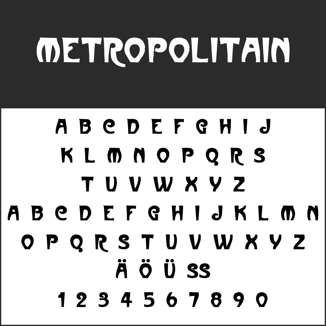 Jugendstil-Font: Metropolitain