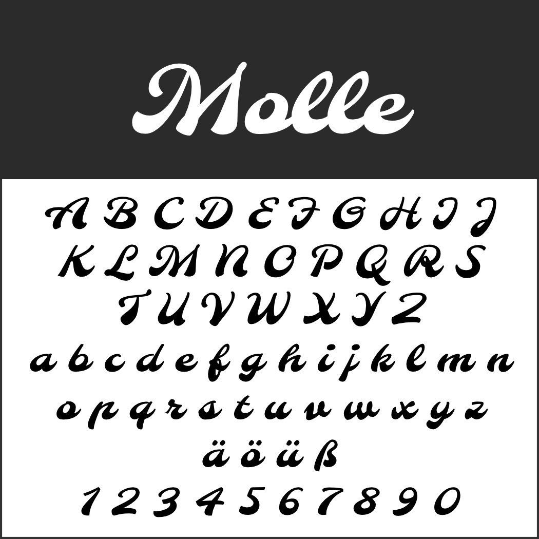 Italienische Schrift: Molle