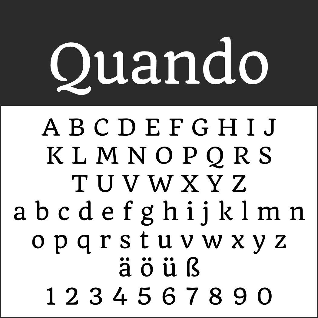 Italienische Schrift: Quando