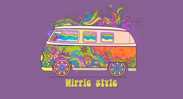 Hippie-Schrift zum Gratis-Download