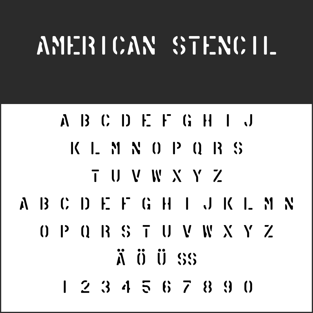 Amerikanische Schrift: American Stencil