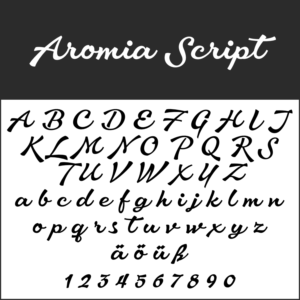 Schöne Schreibschrift: Aromia Script