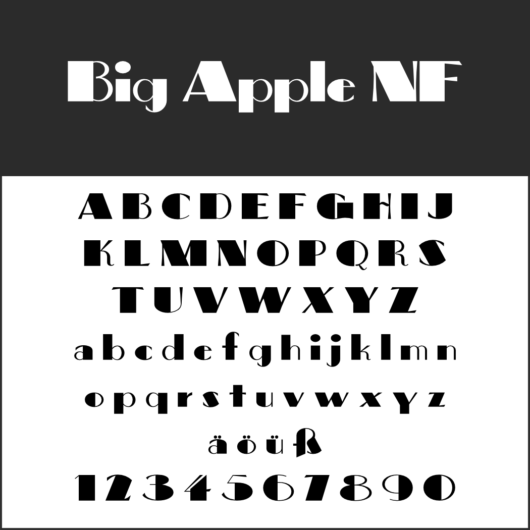 Amerikanischer Font: Big Apple NF