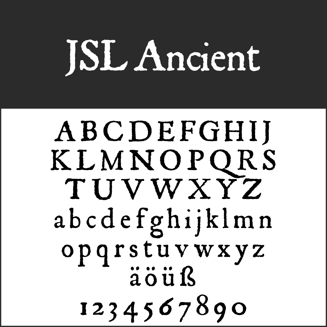 Englische Schrift: JSL Ancient